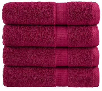 vidaXL Ručnici za tuširanje SOLUND 4 kom bordo 70 x 140 cm 600gsm - Venlo