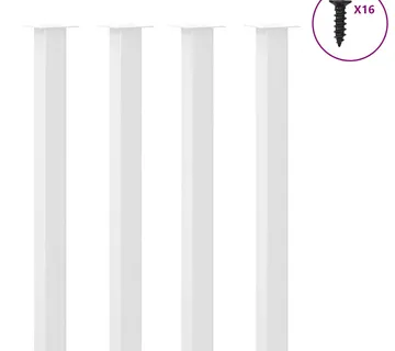 vidaXL Noge za barski stol 4 kom Bijele 110-112 cm Čelične - Venlo
