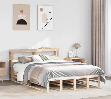 vidaXL Okvir kreveta bez madraca 140 x 190 cm od masivne borovine - Venlo