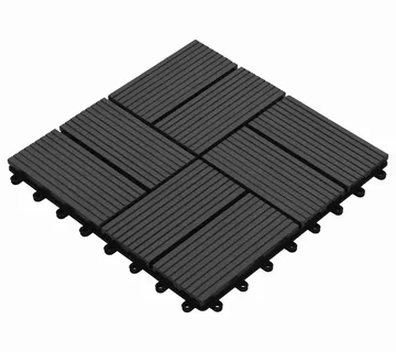 vidaXL Pločice za decking 11 kom. Crna 30 x 30 cm WPC - Venlo