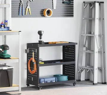vidaXL Količar za alate Antracit 75 x 35 x 73 cm Čelična vrata - Venlo
