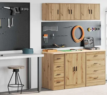 vidaXL Garažni ormarići 2 kom boja hrasta artisan konstruirano drvo - Venlo