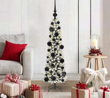 vidaXL Umjetno božićno drvce Bijela 120 cm PVC i Metal i Plastika - Venlo