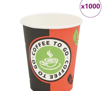 vidaXL 1000 kom Jednokratne Papirnate Šalice za Kavu 240 ml - Venlo