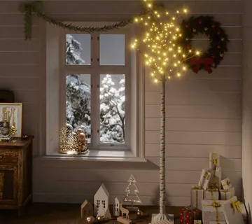 vidaXL Božićno drvce 200 LED žarulja 2,2 m tople bijele izgled vrbe - Venlo