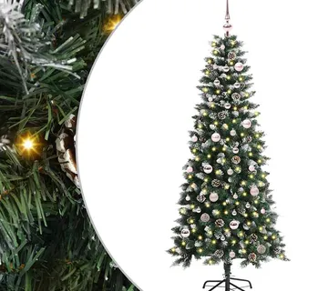 vidaXL Umjetno božićno drvce Zelena 150 cm PVC, plastika i čelik - Venlo