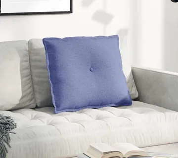 vidaXL Jastuk za leđa Traper plava 60 x 19 x 50 cm tkanina - Venlo