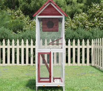 vidaXL Kućica za ptice boja kave 60x58,5x160 cm od masivne borovine - Venlo