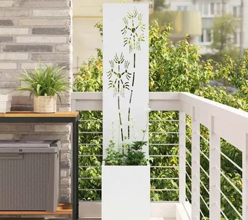 vidaXL Privatnost u vrtu Cvjetni Bijelo 32 x 32 x 150 cm - Venlo