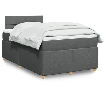 vidaXL Krevet box spring s madracem tamnosivi 120 x 190 cm tkanina - Venlo