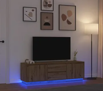 vidaXL TV ormarić s LED svjetlima artisan hrast 160,5x41x50 cm - Venlo