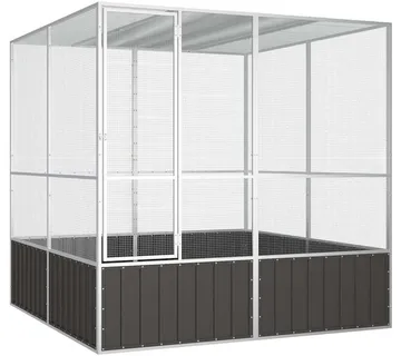 vidaXL Kavez za ptice antracit 213,5x217,5x211,5 cm pocinčani čelik - Venlo