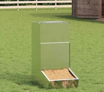 vidaXL Hranilica za svinje Srebrno 55 x 38 x 76 cm 20 kg Cinkani čelik - Venlo