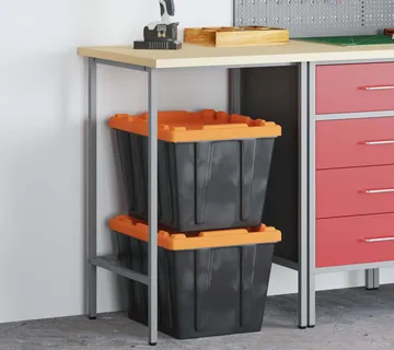 vidaXL Kutna stolica Siva 55 x 55 x 85 cm Čelik i inženjerska drva - Venlo