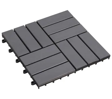 vidaXL Pločice za decking 30 kom. Siva 30 x 30 cm Acacijsko drvo - Venlo