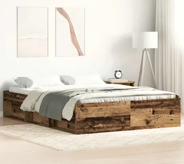 vidaXL Okvir kreveta bez madraca staro drvo 140x200 cm - Venlo