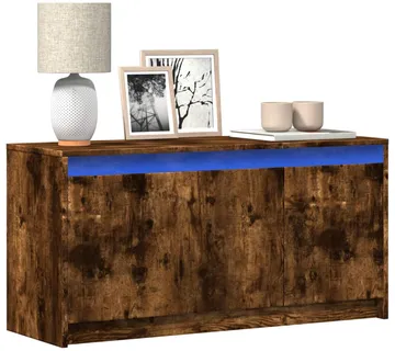 vidaXL TV ormarić s LED svjetlima boja hrasta 100x34x50 cm drveni - Venlo