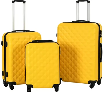 vidaXL 3-dijelni set čvrstih kovčega žuti ABS - Venlo