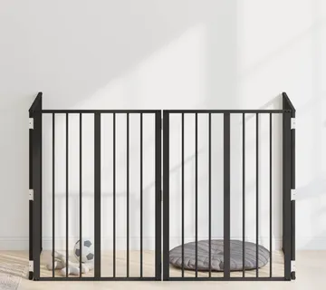 vidaXL Vrata za pse 4 kom. Crna 60 x 80 cm Pocinčani čelik - Venlo