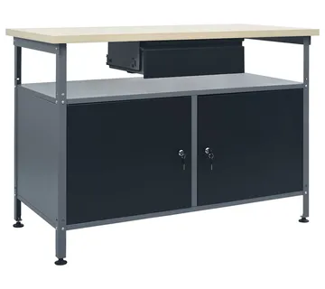 vidaXL Radni stol crni 120 x 60 x 85 cm čelični - Venlo