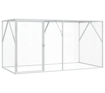 vidaXL Kavez za ptice Srebrna 208 x 102 x 108 cm - Venlo