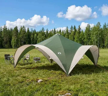 vidaXL Šator za zabave Zelena 400 x 400 x 320 cm Poliester i čelik - Venlo