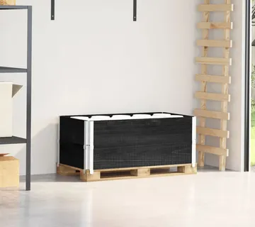 vidaXL Okviri za palete 2 kom crni 100 x 50 cm od masivne borovine - Venlo