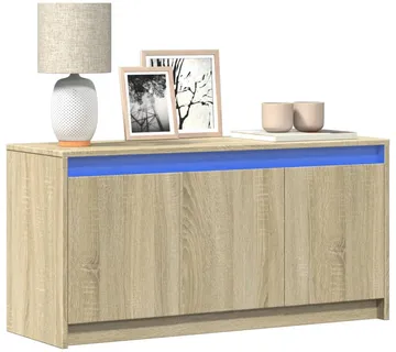 vidaXL TV ormarić s LED svjetlima boja hrasta 100x34x50 cm drveni - Venlo