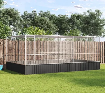 vidaXL Kavez za ptice s produžetkom srebrni 518x307x212 cm čelični - Venlo
