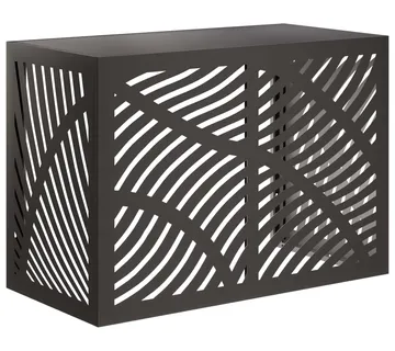 vidaXL Pokrov za klima uređaj Crna 100 x 50 x 70 cm Čelik - Venlo