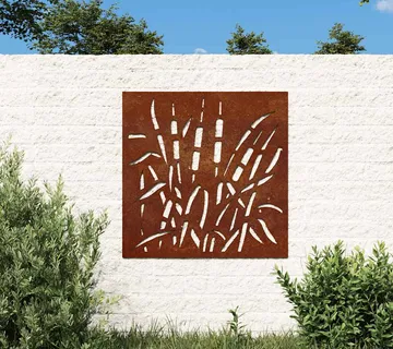 vidaXL Vrtni zidni ukras 55 x 55 cm čelik COR-TEN s uzorkom trave - Venlo