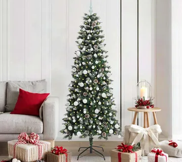 vidaXL Umjetno božićno drvce Zelena 180 cm PVC, plastika i čelik - Venlo