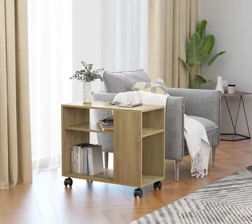 vidaXL Bočni stolić boja hrasta 70 x 35 x 60,5 cm od konstruiranog drva - Venlo