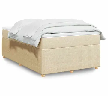 vidaXL Krevet s oprugama i madracem krem 120 x 200 cm od tkanine - Venlo