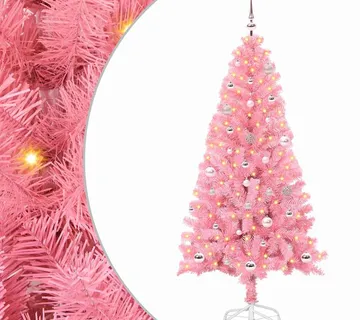 vidaXL Božićno drvce Ružičasta 150 cm PVC - Venlo