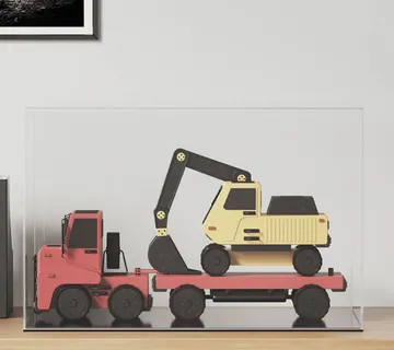 vidaXL Kutija za izlaganje prozirna 56 x 36 x 37 cm akrilna - Venlo