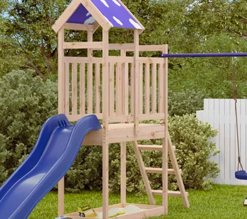vidaXL Igraći Toranj Smeđa 52,5 x 110,5 x 215 cm Čvrsto borovo drvo - Venlo