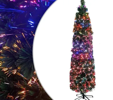 vidaXL Umjetno tanko božićno drvce sa stalkom 150 cm optička vlakna - Venlo