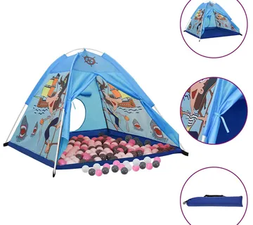 vidaXL Dječji šator za igru s 250 loptica plavi 120 x 120 x 90 cm - Venlo