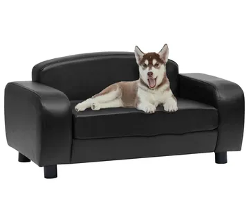 vidaXL Sofa za pse crna 80 x 50 x 40 cm od umjetne kože - Venlo
