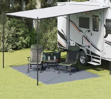 vidaXL Teppi za šator Plava i siva 350 x 250 cm Polietilen - Venlo