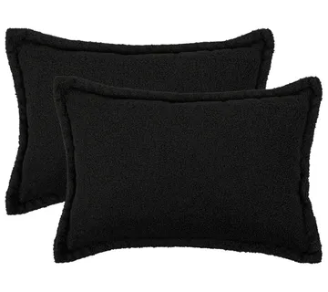 vidaXL Presvlaka za jastuk 2 pcs HOUTEN Crna 50 x 75 cm Bouclé - Venlo