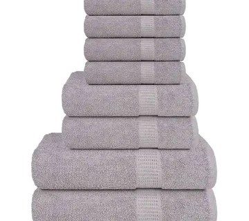 vidaXL Set ručnika FROGN od 8 dijelova sivi 360 g/m² - Venlo