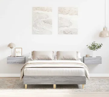 vidaXL Okvir kreveta bez madraca siva boja hrasta 135 x 190 cm - Venlo