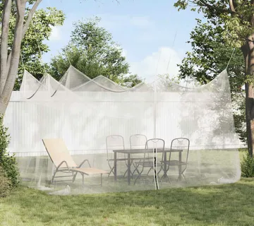 vidaXL Vrtna mreža protiv komaraca 220 mesh Bijela 3 x 4,5 x 2,5 m - Venlo