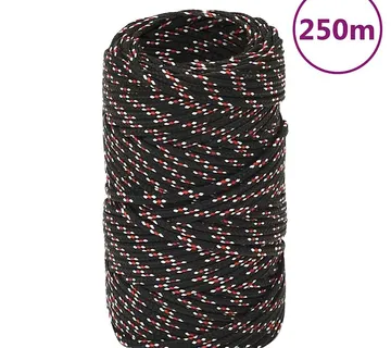 vidaXL Brodski konop crni 2 mm 250 m od polipropilena - Venlo