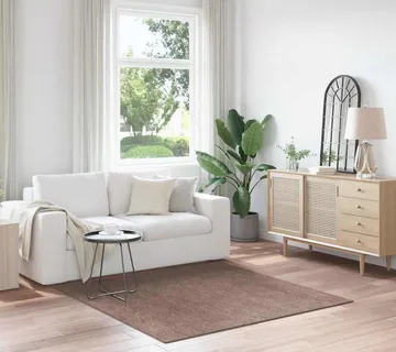 vidaXL Protuklizni Shaggy Tepih Smeđa 160 x 160 cm PP - Venlo