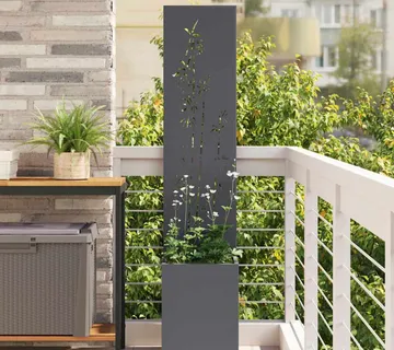 vidaXL Privatnost u vrtu Cvjetni Antracit 32 x 32 x 150 cm - Venlo