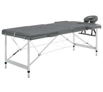 vidaXL Masažni stol s 3 zone i aluminijskim okvirom antracit 186x68 cm - Venlo