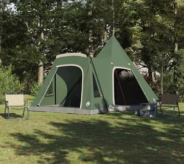 vidaXL Šator Teepee za 5 osoba 5 osoba Zelena - Venlo